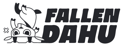 Black Fallen Dahu horizontal logo