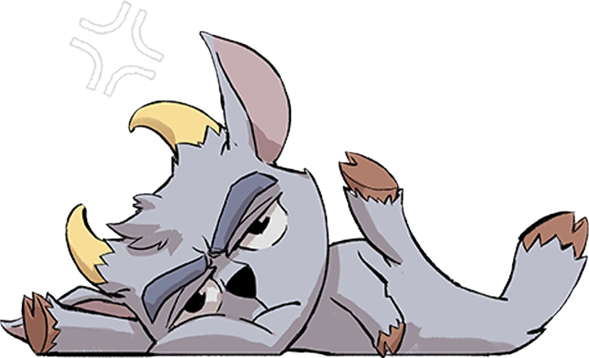 The Fallen Dahu mascot resting on the mountain ridge